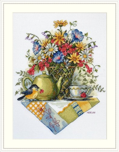 (image for) Wildflower Tea Counted Cross Stitch Kit